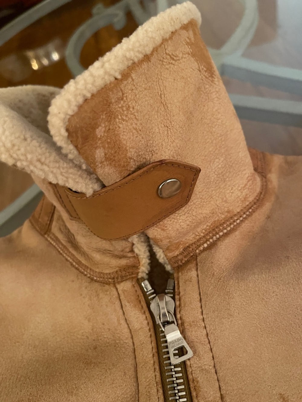 Prada Leather & Shearling Jacket - Picture 8 of 9